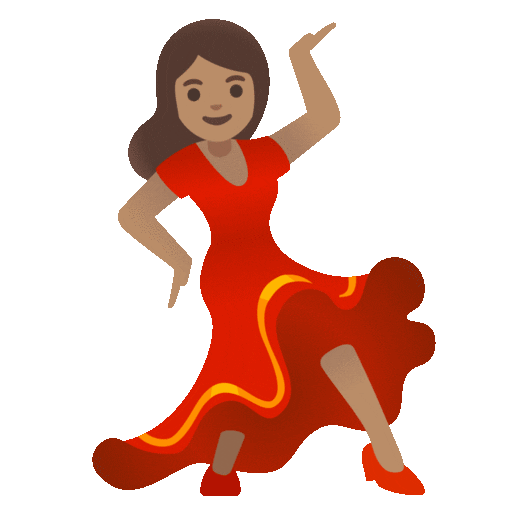 Animated dancing woman